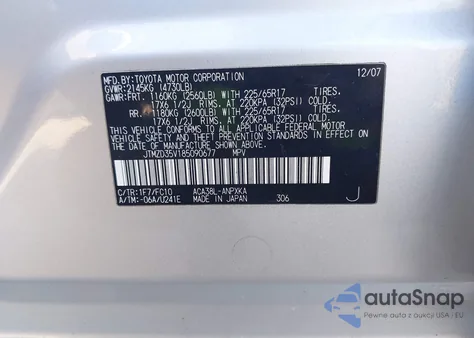 2008 Toyota Rav4 from USA, damaged, VIN JTMZD35V185090677